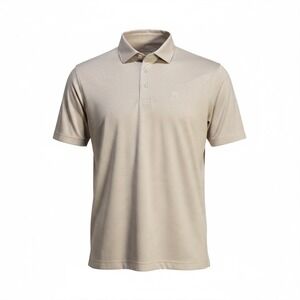Rhoback Golf Polo Shirt Mens Medium‎ Peach Striped Short Sleeve Casual Sport